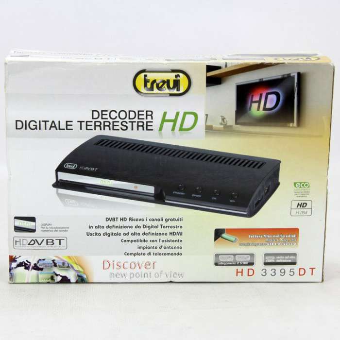 [8011000030333] HD 3395 DT DECODER DVBT HDMI NERO