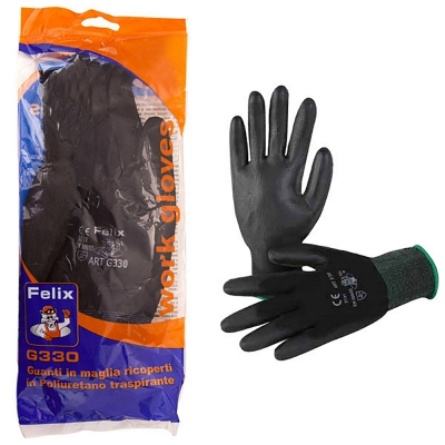 [8011666018881] GUANTO POLIURETANO NERO G330