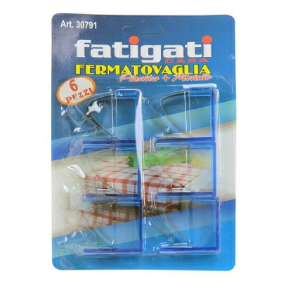 [8011690307913] FERMATOVAGLIA PLAST.+METALLO 6PZ.
