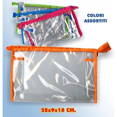 [8011690324330] BORSELLO COSMESI TRASPARENTE 28X9X1