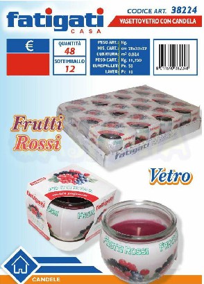[8011690382248] VASETTO VETRO C/CANDELA RED FRUIT