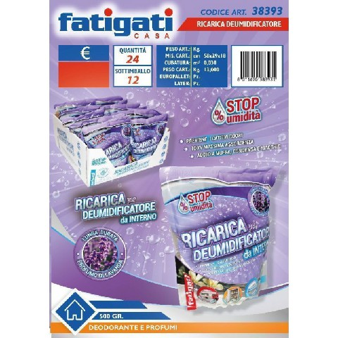 [8011690383931] RICARICA DEUMIDIFICATORE 500GR.LAVA