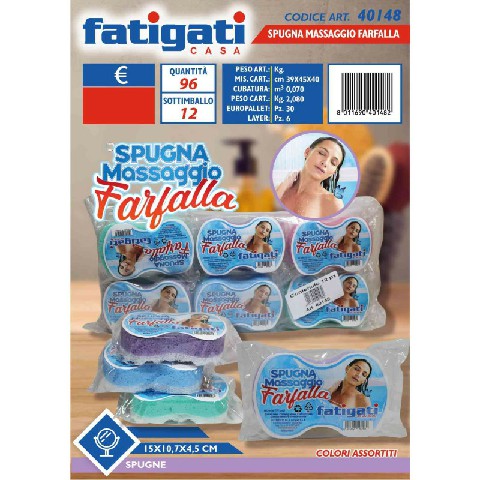 [8011690401482] SPUGNA MASSAGGIO FARFALLA 15X10,7X4
