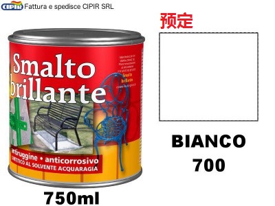 [8012760681032] SMALTO ACRILICO PER METALLO E LEGNO 750ML  BIANCO