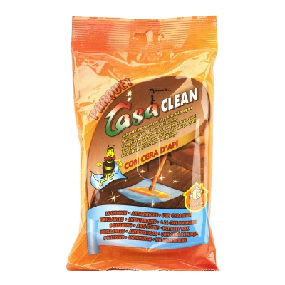 [8014002000885] CASA CLEAN SALVIETTE PUL. PARQUET C/CERA D API 15P
