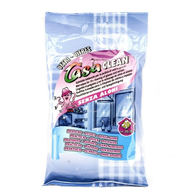 [8014002000892] CASACLEAN SALVIETTE PULIZIA VETRI S/ALONI 20PZ
