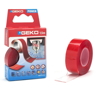 [8014846532160] NASTRO BIADESIVO POWER 19MMX1,5M TRASPARENTE