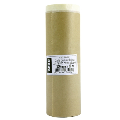 [8014846660023] BOBINETTA CARTA + NASTRO CARTA ADESIVO 300MMX20M