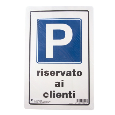 [8014846704147] CARTELLO PLAS. CM30X20 P RISERVATO AI CLIENTI