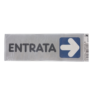 [8014846704536] TARGHETTA ADESIVA CM15X5 ENTRATA (A DESTRA)