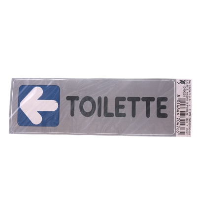 [8014846704765] TARGHETTA ADESIVA CM15X5 TOILETTE (A SINISTRA)