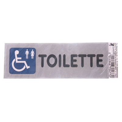 [8014846704772] TARGHETTA ADESIVA CM15X5 TOILETTE (DISABILI)