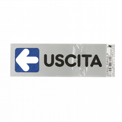 [8014846704833] TARGHETTA ADESIVA CM15X5 USCITA (A SINISTRA)