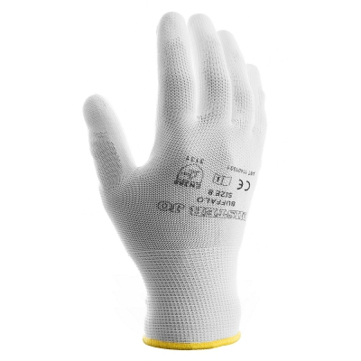 [8014846990564] GUANTI POLIESTERE / POLIURETANO BIANCO TAGLIA 8