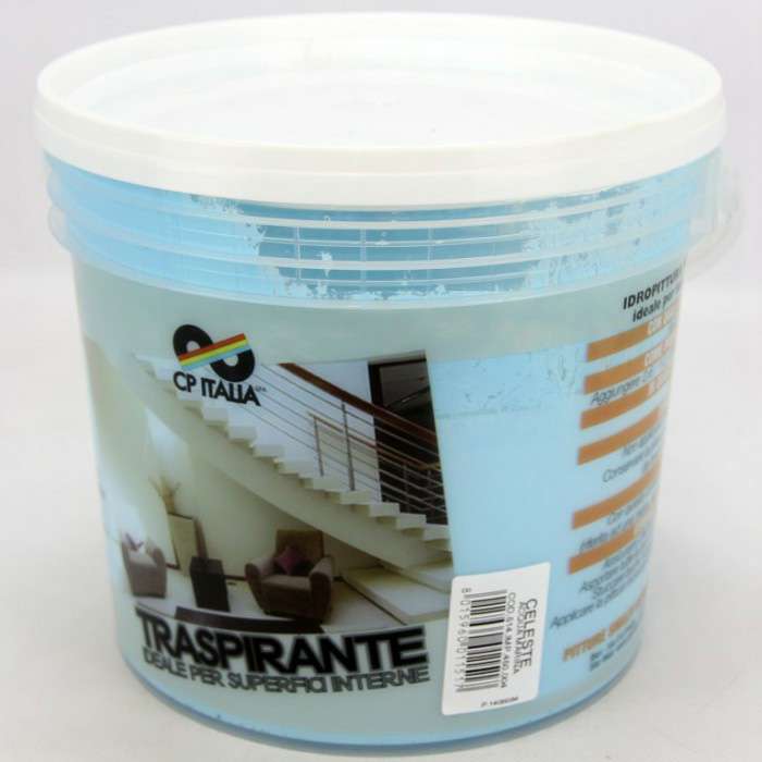[8015960011517] PITTURA TRASPIRANTE CELESTE 4LT