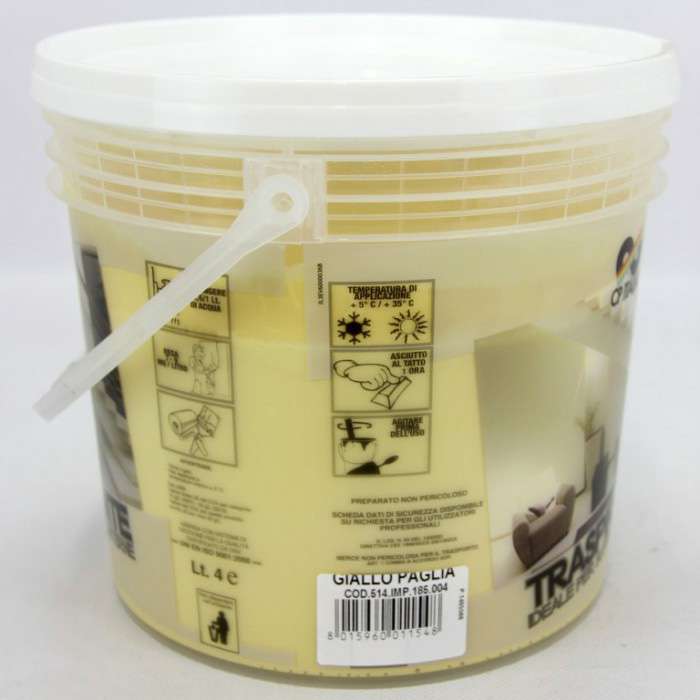 [8015960011548] PITTURA TRASPIRANTE GIALLO PAGLIA 4LT
