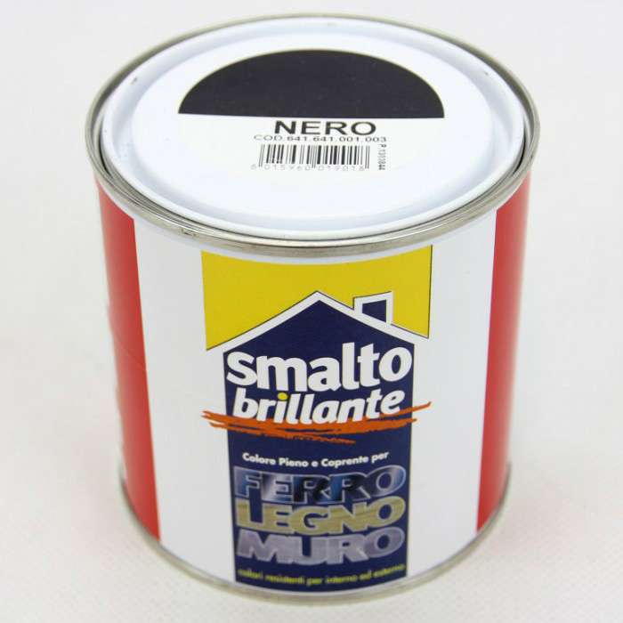[8015960019018] SMALTO BRILLANTE UNIVERSALE NERO 500ML