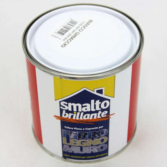 [8015960019049] SMALTO BRILLANTE UNIVERSALE BIANCO GHIACCIO 500ML