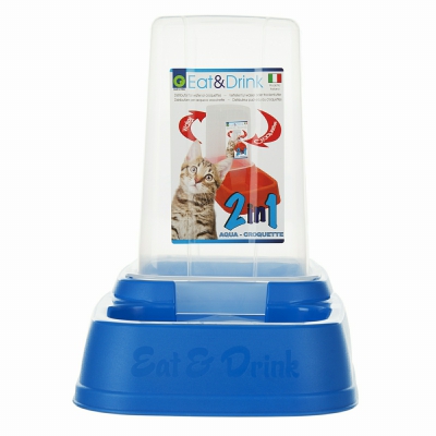 [8016040100909] DISPENSER ACQUA/CROCCHETTE PER CANI GATTI 3,7L
