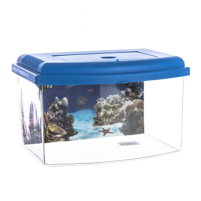[8016040106352] ACQUARIO PESCI CON COPERCHIO 3L 22X16X14CM