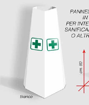 [8016123144417] PANNELLO COMPOSITO ALLUM. POS. IGIENIZ. H80CM BIAN