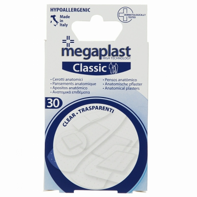 [8017990112387] MEGAPLAST CEROTTI TRASPARENTI 30PZ