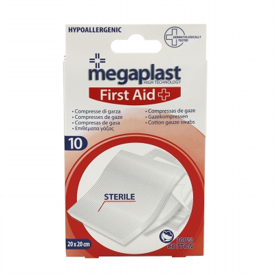 [8017990140137] MEGAPLAST COMPRESSE DI GARZA STERILI 10PZ