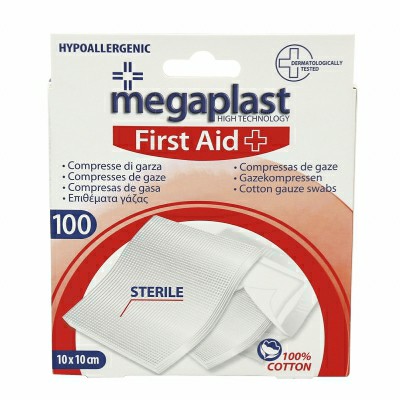 [8017990140144] MEGAPLAST COMPRESSE 10X10 COTONE 100PZ