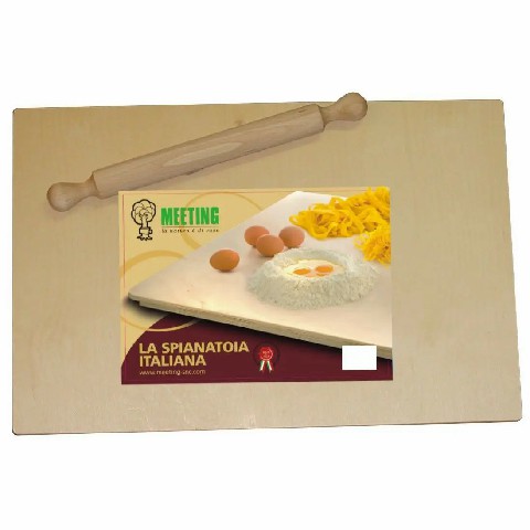 [8020900000469] SPIANATOIA CON MATTARELLO IN LEGNO BETULLA 58X38CM