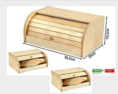 [8020900015203] PORTAPANE LEGNO C/SERR.39X25CM H16CM CHIAR