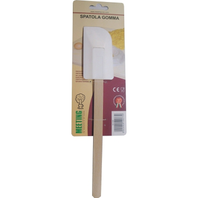 [8020900100770] SPATOLA GOMMA MANICO FAGGIO 9X33CM