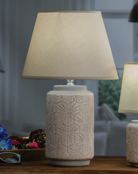 [8021785610101] LAMPADA CERAM CARSON A3COL D25XH40