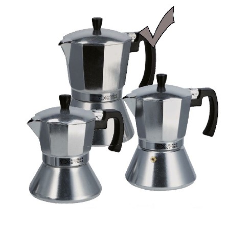 [8021785750623] CAFFETTIERA ALLUMINIO INDUZ 6 TAZZE