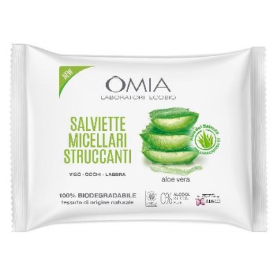 [8021983812499] OMIA SALVIETIE MICEL. STRUCC. ALOE VERA 20 PZ.