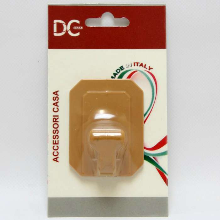 [8024616114403] GANCIONE C/ADESIVO PLASTICA ASS.8X6CM