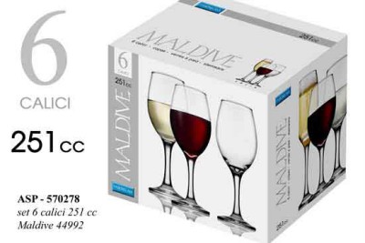[8025569570278] 6 CALICI VINO MALDIVE 251CC