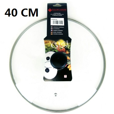 [8032797735355] COPERCHIO VETRO TEMPERATO PER PENT./PADEL. D40CM
