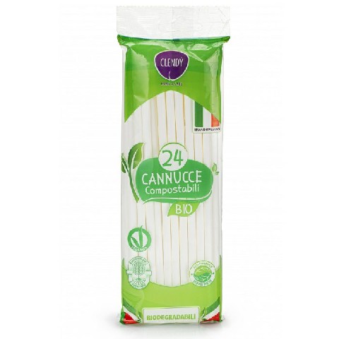 [8033532107406] CLENDY BIO CANNUCCE CARTA 24PZ BIANCHE