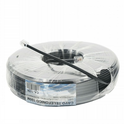 [8033971446562] CA-1056 CAVO TELEFONICO RJ11 6P4C 100M