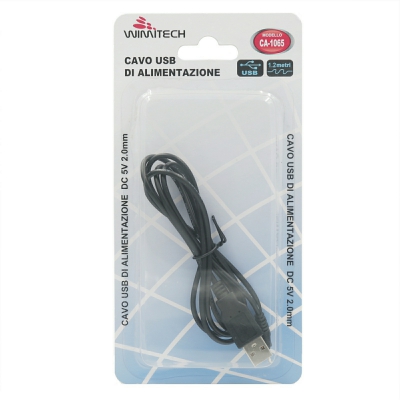 [8033971446654] CAVO 2.0MM USB DI ALIMENTAZIONE 1.2METRI