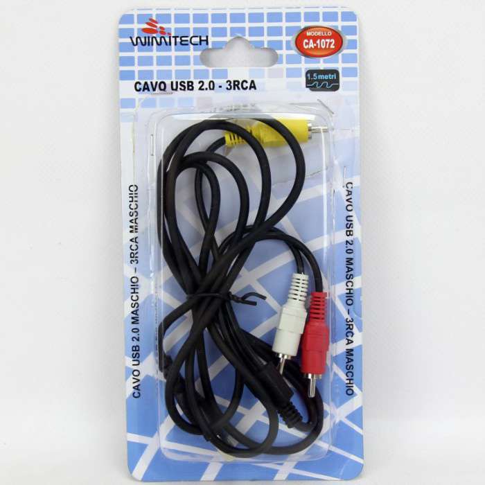 [8033971446722] CA-1072 CAVO USB 2.0 M-3RCA M. 1.5M
