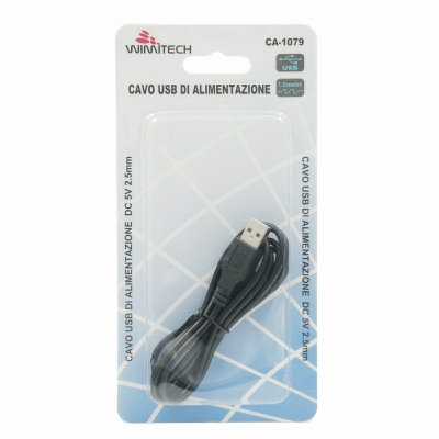 [8033971446791] CAVO 2.5MM USB DI ALIMENT AZIONE 1.5METRI