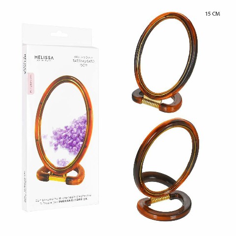 [8034139237343] SPECCHIO TARTARUGATO OVALE 15CM
