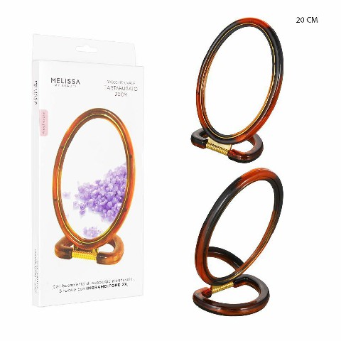 [8034139237350] SPECCHIO TARTARUGATO OVALE 20CM