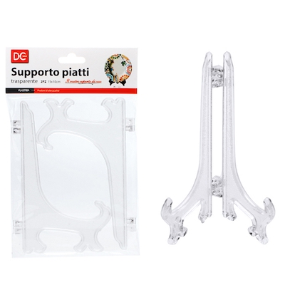 [8034139454078] SUPPORTO PIATTI PLASTICA 15X10CM 2PZ