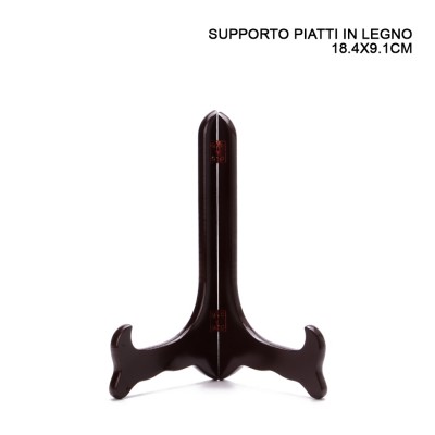 [8034139454153] SUPPORTO ESPOSITORE IN LEGNO PER PIATTI 18,4X9,1CM