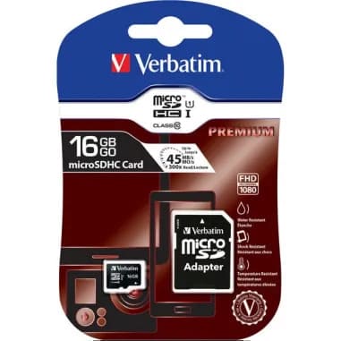 [23942440826] VERBATIM MICRO SDHC 16GB C10