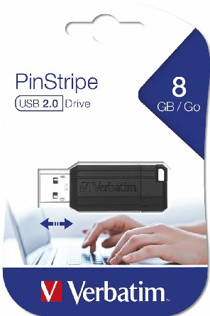 [23942490623] PENDRIVE 8 GB VERBATIM BLACK 49062