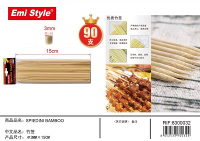 [8052533700324] SPIEDINI BAMBOO 3.0MM*15CM 90PZ