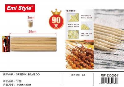 [8052533700348] SPIEDINI BAMBOO 3.0MM*25CM 90PZ